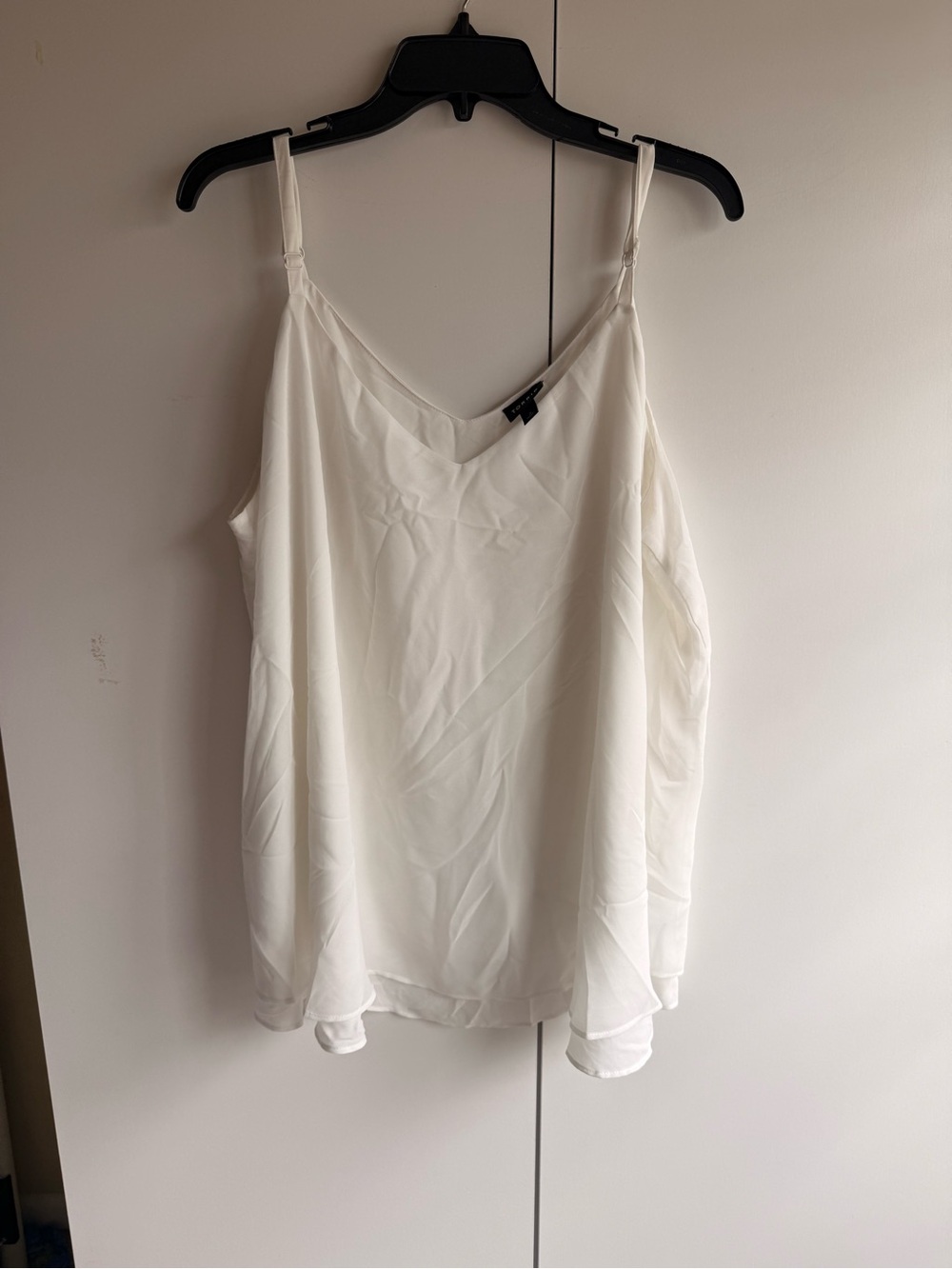torrid White V-Neck Layered Chiffon Cami